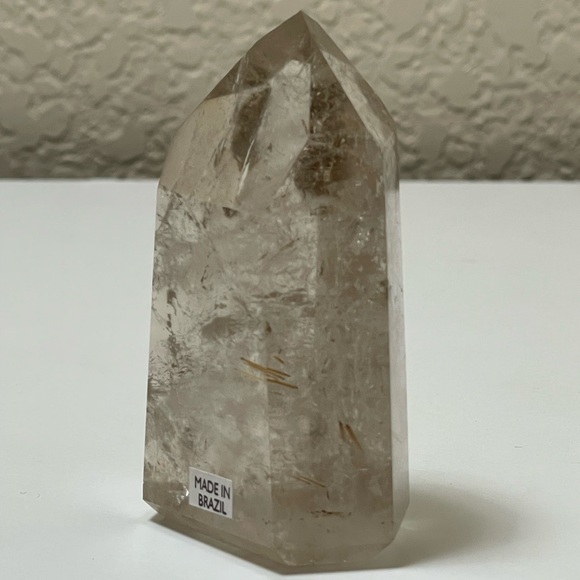 Gold Rutile in Quartz hand carved tower - Picture 6 of 17
